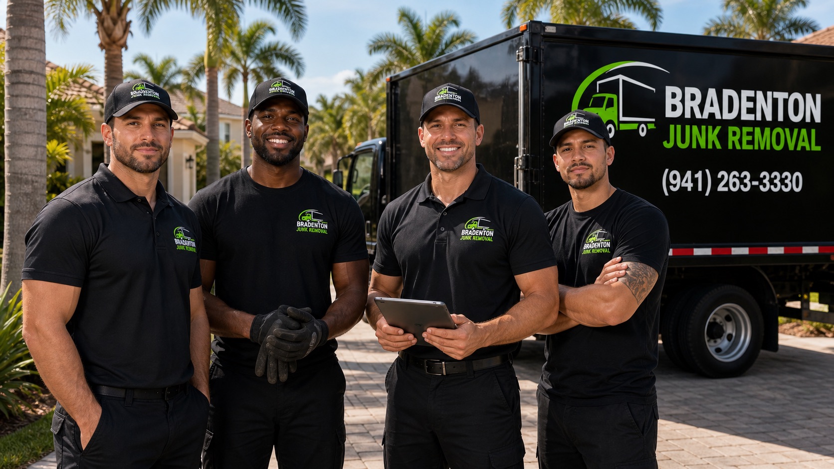 Bradenton Junk Removal crew ready for hoarding cleanup