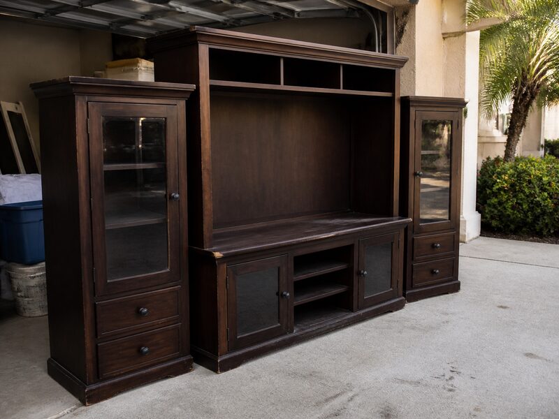Entertainment center and cabinet removal in Bradenton