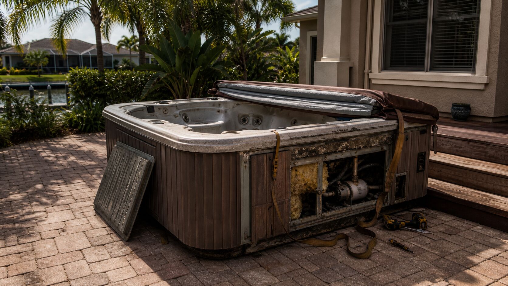 Hot tub removal service in Bradenton FL — professional spa dismantling and hauling
